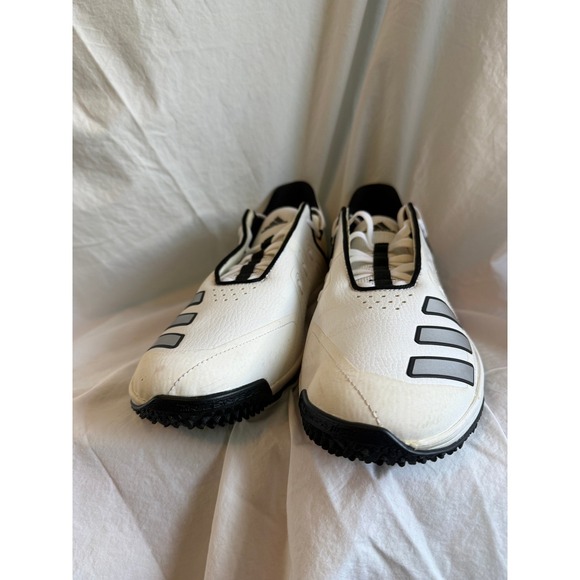 Adidas Mens Turf Shoes White Black Silver Athletic Baseball Softball Sneakers main image 7